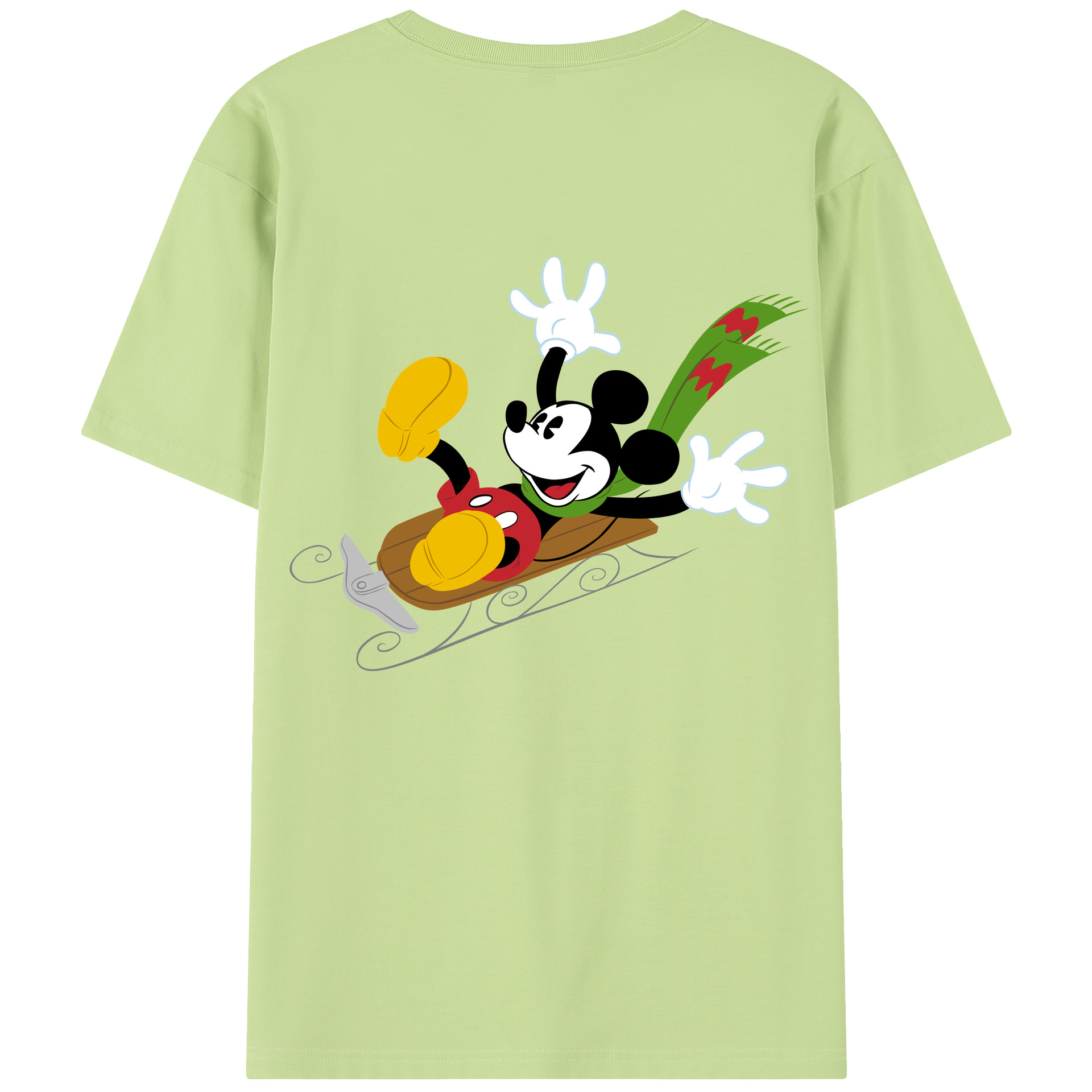 （画像用） ミッキーマウス Mickey Mouse 綿100％半袖Tシャツ（背面プリント）